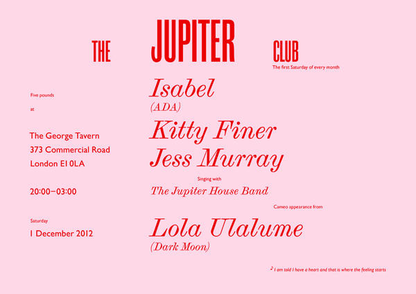 The Jupiter Club - 1 December 2012